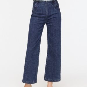 J. Crew Slim Wide Leg High Waisted Sailor Style Jeans